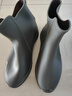 木清清时尚雨鞋男款中筒雨靴防滑耐磨厨房工作胶鞋男士洗车钓鱼劳保水鞋 灰色 41 实拍图