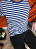 迷彩故事0夏季7海魂衫短袖体能服训练服夏蓝白条纹T恤男海魂衫体能服套装 海魂衫套装【上衣+裤子】 175/104-108 实拍图