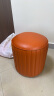 孜度小凳子家用矮凳皮凳子沙发凳换鞋凳小圆皮墩子沙发凳圆形南瓜凳子 橙色 40cm 高（直径36cm） 实拍图