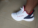 乔丹（QIAODAN）篮球鞋男运动鞋2025新款皮面防水防滑减震高帮球鞋毒液5战靴 白色/新星蓝-118 42.5 实拍图