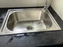 高冈水槽304加厚不锈钢洗菜盆大单槽洗碗厨房水池家用淘菜洗菜盆菜池 单槽55X40+下水配件 实拍图
