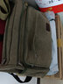 单肩包男帆布包男斜跨包休闲旅游包学院复古大容量横款单肩包斜挎包男士背包 军绿色 实拍图