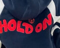 MQD童装男童卫衣中大童针织开衫儿童韩版摇粒绒外套 藏青 110cm 实拍图