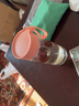 富光清然玻璃杯女便携牛奶杯咖啡高硼硅耐热刻度高颜值水杯子ins风花 粉色 480ml 实拍图