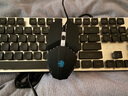 前行者机械手感键盘鼠标套装静音超薄巧克力键背光游戏电竞台式电脑笔记本外接有线商务防水办公打字 金属黑蓝光【静音升级版】+静音鼠标 实拍图