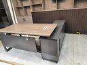 柏客森 老板桌总裁桌简约现代经理办公桌椅组合主管桌大班台老板办公桌 总长2.0*0.8米（带侧柜） 实拍图