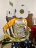 星海（XINGHAI INSTRUMENT）圆号西洋乐器降B调喇叭口可拆卸圆号四按键降B/F双排圆号 XFH-200型号(单排圆号+双号嘴) 实拍图