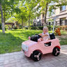 齐选儿童电动车婴幼四轮车可坐人遥控车男女宝宝玩具卡通车生日礼物 粉色/推杆/遥控/双驱/大电 实拍图