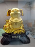礼之源 招财如意金猪摆件 猪年生肖贺岁开业礼品 家居客厅装饰品办公室 绒沙金色招财如意猪 实拍图