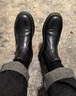 马丁博士（Dr.Martens）2976 YS男女秋冬百搭黄车线黑色切尔西靴 黑色 38 实拍图