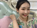 法梵瑞轻奢手链女足银潮时尚饰品天使之翼首饰送女友214情人节生日礼物 天使之翼蓝钻（豪华玫瑰礼盒） 实拍图
