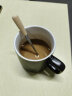 传旗陶瓷马克杯带勺盖350ml咖啡杯牛奶杯早餐杯办公水杯子男女茶杯黑 实拍图