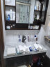 圣慕兰（SAMULAN）新中式橡木浴室柜组合岩板陶瓷无缝一体盆卫浴洗脸盆柜组合洗漱台 胡桃色橡木90智能 晒单实拍图
