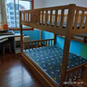 子航（ZH） 上下床实木儿童床橡胶木双层床彩漆双抽高低床宿舍上下铺 橡木色-上铺150下铺150 梯柜款 实拍图