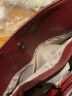 北狐中年女包单肩手提包三层新款简单大方妈妈包时尚百搭斜挎包大容量牛皮老年包包xs2951 酒红色 晒单实拍图