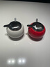 利快 日本进口调料罐厨房调味罐调料盒陶瓷圆形时尚简约 红色 实拍图