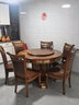 帕芭莎（PABUSIOR）【严选正品】欧式餐桌实木美式餐桌家用1.5米餐桌椅组合大圆桌1.8 1.3m 餐桌+6椅  （送转盘） 实拍图