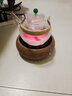玉兰香 耐高温加厚玻璃煮茶壶电陶炉加热烧水壶家用茶具泡茶壶小型煮茶器套装 绿色珠900ML+鼓红橡色炉套装 实拍图