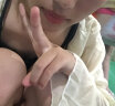 QBILY 游泳衣女【两件套】连体裙保守遮肚泡温泉ins长袖外套可拆卸胸垫 黑-连体泳衣两件套【90-125斤】 实拍图