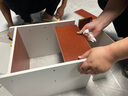 木匠印记 床头柜升级实木生态板带抽屉收纳柜储物型简斗柜小床边柜子 【实木款】深胡桃色30*40*51 实拍图