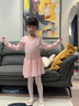 艾舞戈儿童舞蹈服春秋练功女童跳舞衣幼儿园宝宝连体芭蕾舞裙中国舞服装 芭蕾粉-长袖 130 码 高110-120cm重38-48斤 实拍图