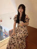 蔓尔依（MANERYI）高级感赫本风法式气质碎花连衣裙女夏天2025年新款吊带长裙子夏季 图片色 L 实拍图