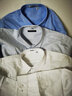 恒源祥棉长袖衬衫男春秋季商务职业正装中年修身衬衣男士棉免烫 长袖H77-12 蓝点条纹 44 实拍图