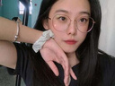 卡苏比近视眼镜男大框复古眼镜框架女配镜有度数防蓝光平光眼睛多边形 银黑 配 1.56非球面镜片 适配0-400度 实拍图