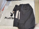 花花公子（PLAYBOY）工装裤男秋冬季裤子男士休闲裤宽松束脚潮流长裤 灰色 2XL 实拍图
