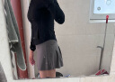 小野和子（KAZUKOIN）高腰运动短裙新款防走光女款健身瑜伽超短A字裙 棕灰色 L码 晒单实拍图