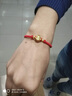 纯福黄金 黄金生肖牛转运珠手链情侣红绳手链999硬金足金宝宝本命年满月礼 G款/生肖猴+2粒金珠 如图 实拍图