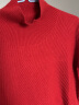 斯琴女装秋冬纯色高领套头100%羊绒复古几何针织衫毛衫毛衣AHFR01 红色 M 晒单实拍图