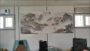 酣墨香客厅装饰画新中式挂画山水画办公室画沙发背景画风景画靠山图壁画 AM101【海纳百川】 140x60cm 金框(铝合金框+油画布) 实拍图