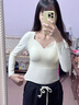 多情猫保暖内衣女蓄热锁温面膜肌底衣无痕美肤带胸垫隐形秋衣内搭打底衫 白色 【90%人选择-百搭色】 L 【建议90-130斤】 实拍图
