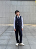 衣诺坊儿童西服马甲套装藏青色西装六一演出服主持人表演礼服 实拍图