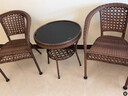 藤印象庭院桌椅套装户外阳台露天休闲茶桌椅室外编藤椅家用藤椅三件套 2椅+58双层圆桌【送坐垫】 实拍图