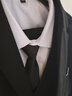绅朗格西服套装男士三件套商务职业正装小西装男结婚新郎上班修身外套男 黑色双扣【西服+西裤+马夹+衬衫 2XL【126-140斤】+八件礼品 实拍图