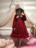 安妮优儿（Anneyol）女童连衣裙春秋款裙子2024新款儿童洋气春装小女孩衣服红色公主裙 红色 150 实拍图