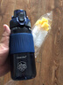 品家家品（PINKAH）运动水瓶户外健身便携水壶学生夏季水杯男士大容量直饮塑料杯女生 450ML暴风蓝（直饮口） 实拍图
