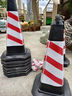 迈诺奇橡胶路锥反光锥雪糕桶停车桩牌路障警示柱隔离墩4斤红白斜纹送链条可定制（新疆西藏地址不包邮） 实拍图