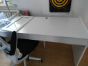 如煜 书桌学习桌书桌书柜组合实木电脑桌台式带书架学生写字桌-C款 C款暖白色（无三抽柜） 款式二(1.4米) 实拍图