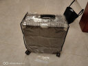 世界地理飞行员空姐登机箱铝镁合金行李箱铝框18英寸旅行箱男电脑密码箱 钛金色（竖纹铝镁合金） 18英寸 -可登机 晒单实拍图