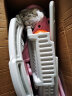 嘻优米滑滑梯儿童室内玩具家用秋千组合3-6岁宝宝滑梯户外游乐园婴儿秋 城堡款五合一粉色 实拍图