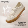 Rockfish复古德训鞋女2024年秋季运动板鞋原版平底女鞋休闲单鞋女款 米焦糖布面 41 实拍图