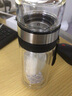 明而雅 茶水分离杯泡茶杯便携过滤杯子个人专用神器双层玻璃水杯男 双厚底黑色400ml 加购提前发货 实拍图