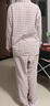 无印良品 MUJI 女式无侧缝双层纱织睡衣纯棉全棉 FDA20C1A 女士家居服套装 粉红色格纹 L-XL 实拍图