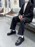 马登德比鞋男款厚底增高黑色大头皮鞋男通勤百搭cleanfit休闲工装鞋子 亮面黑 【偏大一码&5cm增高/光泽感/男士正装鞋】 38 女码 实拍图