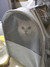 启萌先生猫包外出大号宠物包太空舱猫咪背包便携包猫狗双肩包书包航空箱 米灰【meow双肩包】（8斤内） 已商品后面斤数为准 实拍图