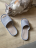 安尚芬 亚麻拖鞋男家居春秋情侣室内防滑地板四季居家软底一字拖女 藏青 42-43 适合41-42（内长265mm） 实拍图