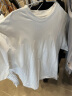 无印良品（MUJI）男式 水洗粗棉线圆领短袖T恤男士打底衫纯棉全棉 白色 AB1MFA4S L (175/100A) 晒单实拍图
